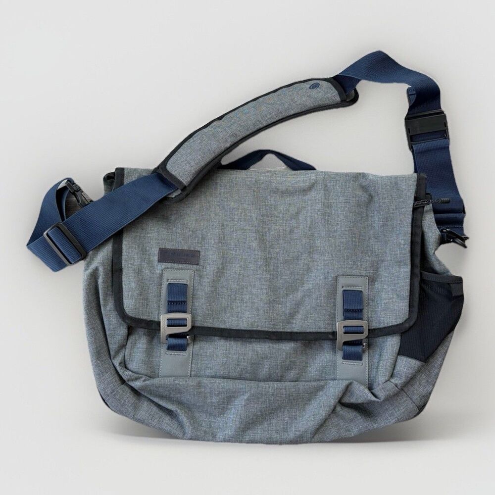 Timbuk2 Command Messenger Bag Gray Blue Laptop 13x17